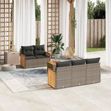vidaXL 6-dijelni set vrtnih sofa od poliratana s jastucima sivi | shoptok.hr