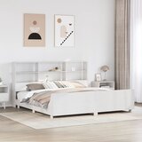 vidaXL Posteljni okvir brez vzmetnice bel 180x200 cm trdna borovina | Shoptok.si