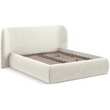 Makamii Krem tapecirani bračni krevet s prostorom za odlaganje s podnicom 180x200 cm Hauke – | shoptok.hr