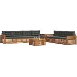  Set vanjskih sofa 8 kom. Prirodna i antracit | shoptok.hr