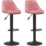 Furnova Barski stolčki 2 kosa roza žamet, (21949375) | Shoptok.si