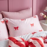 Sassy B Rožnata podaljšana posteljnina za zakonsko posteljo 230x220 cm Dotty Bows – | Shoptok.si