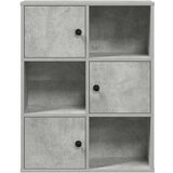 vidaXL Knjižna omara betonsko siva 60x24x76,5 cm inženirski les | Shoptok.si