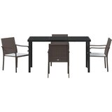  Vrtni set za objed 5 pcs Smeđa i crna PE ratan | shoptok.hr
