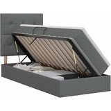  Krevet s madracem i skladištem Tamnosiva 100 x 200 cm tkanina | shoptok.hr