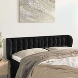  Uzglavlje s ušima crni 147x23x78/88 cm baršunasti Cijene