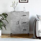 vidaXL Komoda betonsko siva 69,5x34x90 cm inženirski les Cene