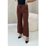 Kesi Punto Milano winter pants with wide legs brown Cijene