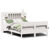 vidaXL Krevet s regalom z knjige bez madraca bijeli 140x190cm borovina | shoptok.hr