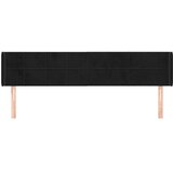  Uzglavlje s ušima crno 163x16x78/88 cm baršunasto | shoptok.hr