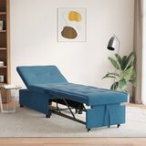 vidaXL Kavč 3-v-1 z izvlečno obliko Modri žamet | Shoptok.si