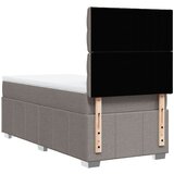  Krevet s oprugama i madracem smeđesivi 100 x 200 cm od tkanine | shoptok.hr