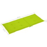  Jastuci za vrtne stolice 2 kom svjetlozeleni 120x50x3cm tkanina | shoptok.hr