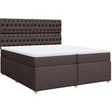 vidaXL Krevet s oprugama i madracem tamnosmeđi 200x200 cm od tkanine | shoptok.hr