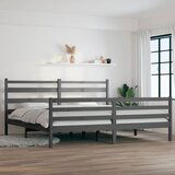 Maison Chic Posteljni okvir - Dvoposteljna postelja - Zakonska postelja iz trdne borovine 200x200 cm siv-J5133, (21767464) | Shoptok.si