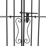  Vrtna vrata crna 121 x 8 x 150 cm od kovanog željeza | shoptok.hr