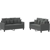  The Living Store Sedežna garnitura z blazinami 2-delna temno sivo blago - Sedežna Garnitura, (21449212) | Shoptok.si