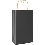  Papirnate vrećice 250 kom s ručkama crne 21x11x36 cm | shoptok.hr