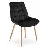  BERA stolica - crni baršun / noge od hrasta x 1 | shoptok.hr