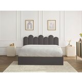 Bobochic Paris Temno siva oblazinjena zakonska postelja s prostorom za shranjevanje z letvenim dnom 160x200 cm Badja – | Shoptok.si