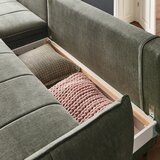 Hom`in SEDEŽNA GARNITURA, gladka tkanina olivno zelena | Shoptok.si