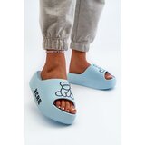PS1 Women's Foam Slides on Chunky Sole with Bear Blue Lamira | Shoptok.si
