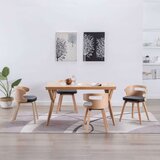  Blagovaonske stolice od savijenog drva i umjetne kože 4 kom crne | shoptok.hr