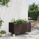 vidaXL Vrtna sadilica s kotačima siva 80 x 50 x 54 cm PP Cijene