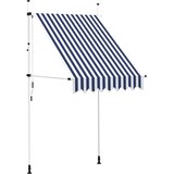 Tenda na ručno uvlačenje 150 cm plavo-bijela prugasta | shoptok.hr