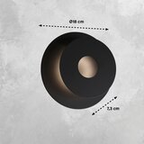 Fischer & Honsel Črna LED stenska svetilka Hennes – | Shoptok.si