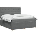  LED okvir za krevet s madracem Tamnosiva 140 x 190 cm Tkanina | shoptok.hr