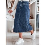 DStreet Spódnica jeansowa midi z rozcięciem VISTANO niebieska | Shoptok.si