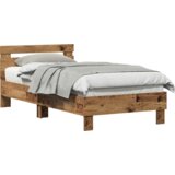 vidaXL Postelja iz starega lesa 90x190 cm - Narejena iz vezanega lesa | Shoptok.si