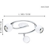 Eglo Bimeda spot/3, led, gu10, 3x3w, 3x240lm, bela/hrom | Eponuda.com