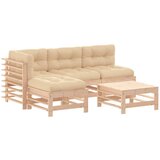 Maison Chic Seti vrtnega pohištva - Vrtna garnitura - Vrtni pohištvo set 5-delna z blazinami trdna tikovina, (21817808) | Shoptok.si