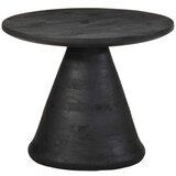 vidaXL Pomoćni stol crni Ø50x40 cm Puno drvo Mango | shoptok.hr