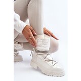 Boto Women's White Snow Boots with Decorative Lacing Rilana | ePonuda.com