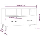TV ormarić boja hrasta sonome 80 x 36 x 50 cm konstruirano drvo | shoptok.hr