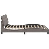  Okvir kreveta s LED-om bez madraca Taupe 160x200 cm tkanina | shoptok.hr