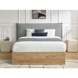 Bobochic Paris Svetlo siva oblazinjena oblazinjena/iz iverne plošče zakonska postelja s prostorom za shranjevanje z letvenim dnom 180x200 cm Charlie – | Shoptok.si