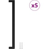 Ručke za ormarić 5 kom crne 320 mm od nehrđajućeg čelika | shoptok.hr