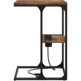 vidaXL Nočna omarica Dimljen hrast 41.5 x 26 x 60.5 cm Konstruiran les | Shoptok.si