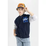 Defacto Boy College Collar Bomber Jacket Cardigan