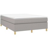  Box spring s madracem svjetlosivi 140x200 cm od tkanine | shoptok.hr