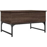  Stolić za kavu smeđa boja hrasta 70x50x40 cm od drva i metala | shoptok.hr