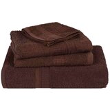 vidaXL Brisače za tuširanje 4 kos rjava 70x140 cm 360 g/m² 100% bombaž | Shoptok.si