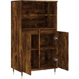  Visoka komoda dimljenog hrasta 60x36x110 cm konstruiranog drva | shoptok.hr