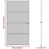  Vrata za dom 102 x 201,5 x 3,5 cm Aluminij i kaljeno staklo | shoptok.hr