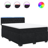 vidaXL Box spring posteljni z vzmetnico črn 140x190 cm žamet, (21304471) Cene