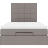 vidaXL Otomanski okvir kreveta s madraca smeđesivi 120x200cm tkanine | shoptok.hr